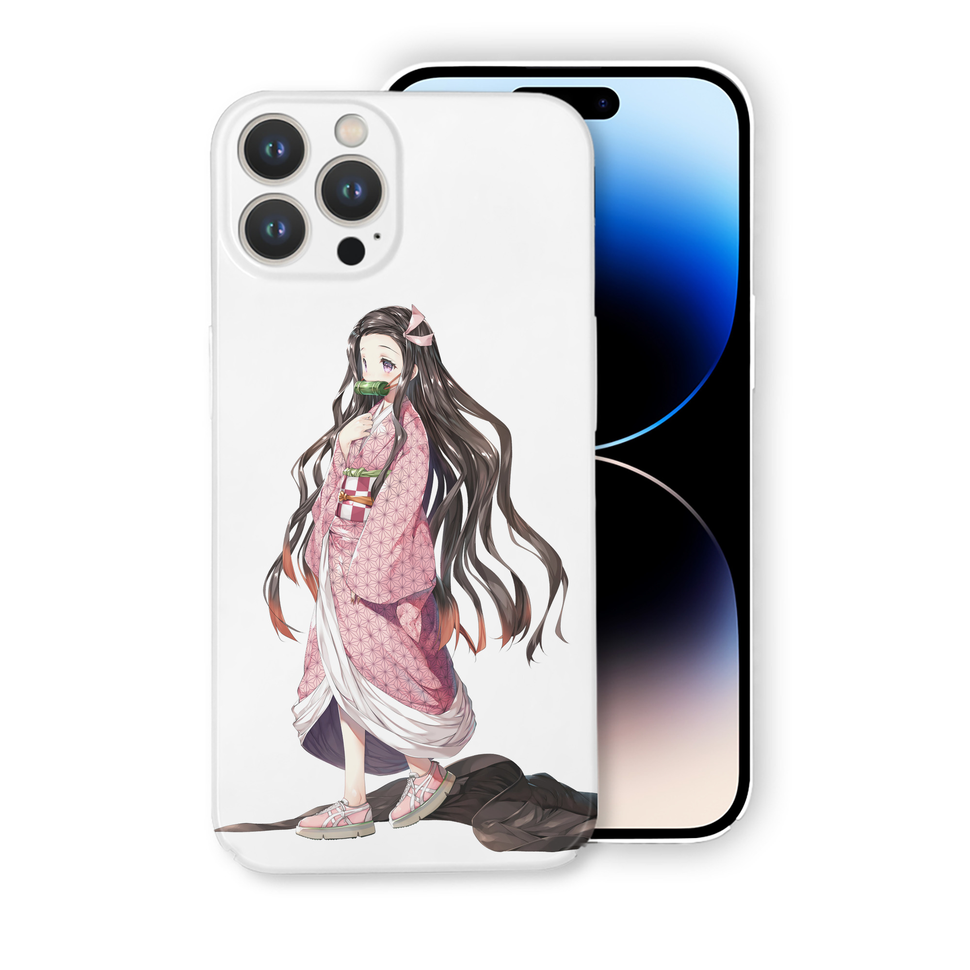 （画像用） 鬼滅の刃（きめつのやいば）竈門 禰󠄀豆子／かまど ねずこ Kamado Nezuko 【iPhone 14シリーズ対応】ハードケース